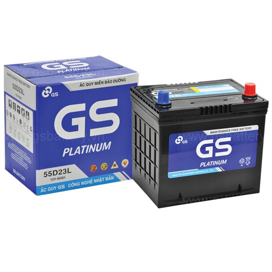 Bình ắc quy GS MF 55D23L (12v-60ah)