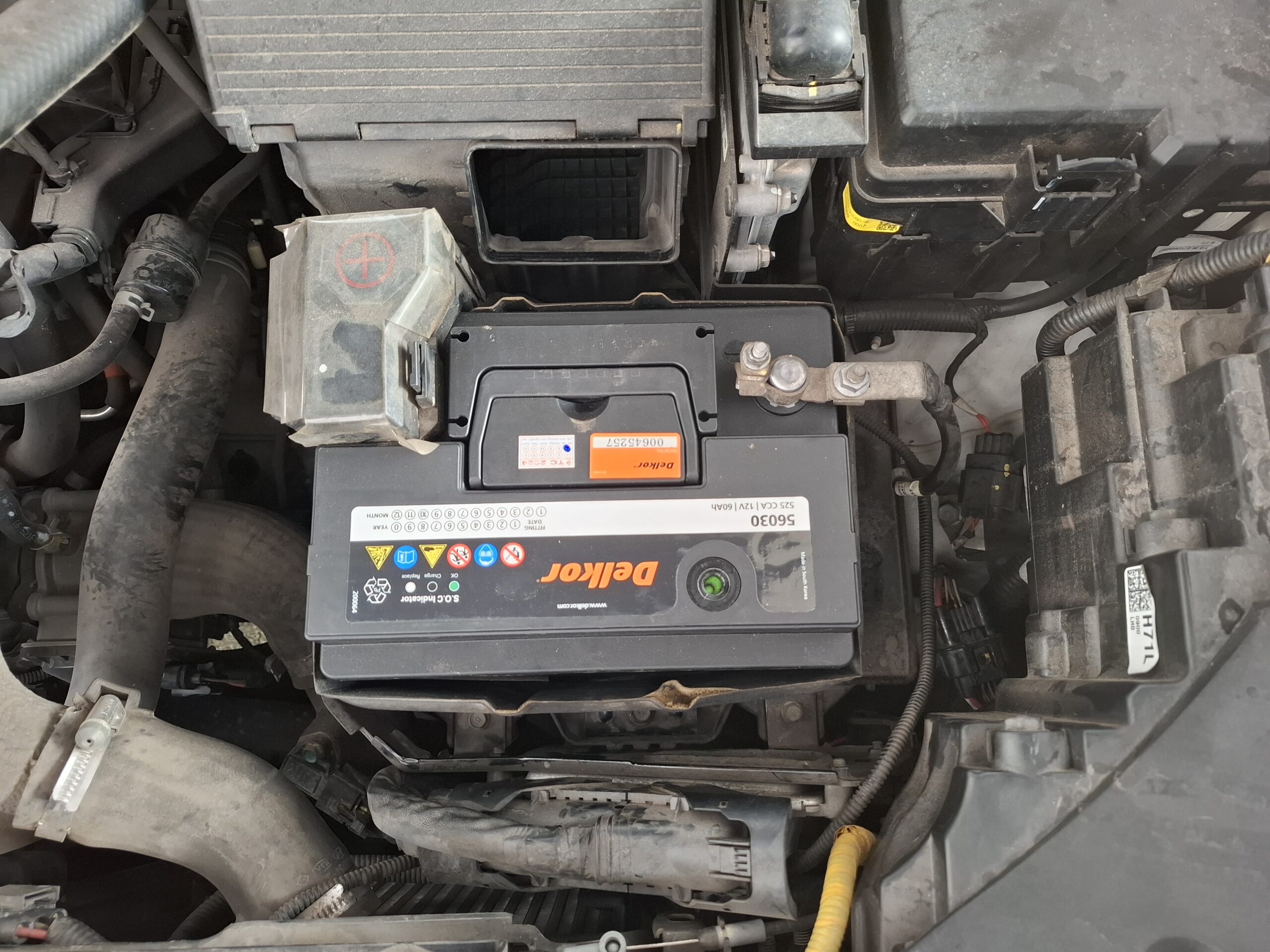 Bình ắc quy Delkor 56030 gắn cho xe Huyndai Tucson